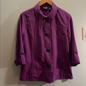 3for $15 Chico’s purple snap front jacket